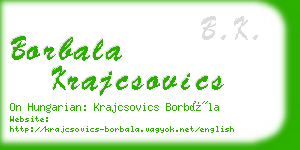 borbala krajcsovics business card